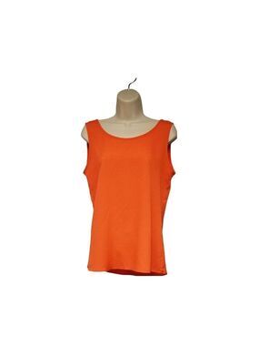 Pixi & Ivy Small Tank Top Orange Cream 100% Poly Scoop Neck Sleeveless Large Bow